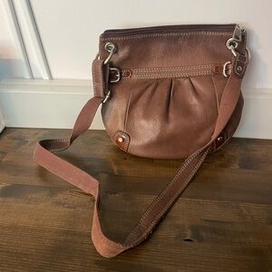 Fossil brown leather Crossbody purse